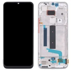 Original AMOLED LCD Complete Screen Assembly with Digitizer and Silver Frame for Xiaomi Mi 10 Lite 5G