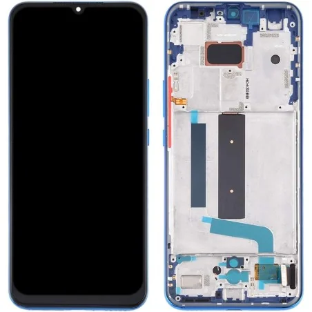 Original AMOLED LCD Complete Screen Assembly with Digitizer and Blue Frame for Xiaomi Mi 10 Lite 5G
