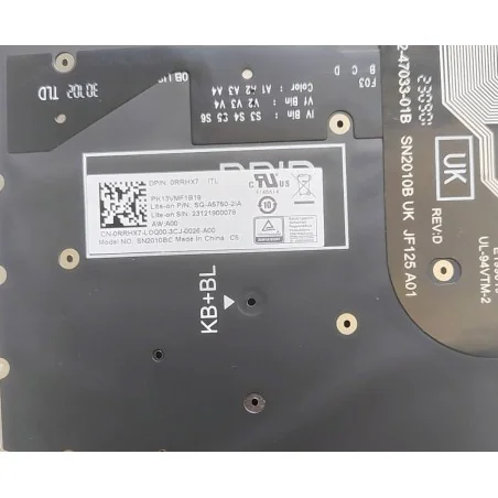 Italienische Tastatur IT 0RRHX7 SG-A5750-2IA SN2010BC PK13VMF1B19 für Dell Latitude 5310 5410 3320 3420 (Hintergrundbeleuchtung)