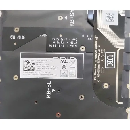 Tastiera Francese FR 048GGR SG-A5770-2FA SN2010BZ PK133ZW1B17 per Dell Latitude 5310 5410 3320 3420 (Retroilluminata)