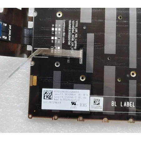 Clavier Canadien Français CF SN21G99019 V214520AK1-EF PK132NM2A18 pour Lenovo Legion 7 16 (Rétroéclairé RGB)