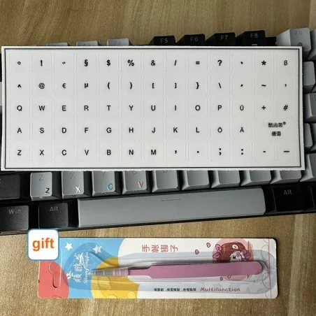 Deutsche Tastatur-Transferaufkleber – Abziehfolie, Zeichen bleiben dauerhaft €4.50