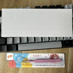 Pegatinas Transferibles para Teclado en Alemán – Retira la Película, Letras Permanentes