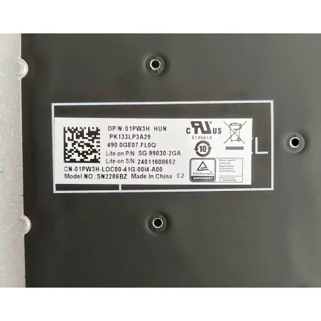 HU Ungarische Tastatur 01PW3H SG-99030-2GA SN2286BZ PK133LP3A29 für Dell Inspiron 7590 5584 5590 5594 (Hintergrundbeleuchtung)