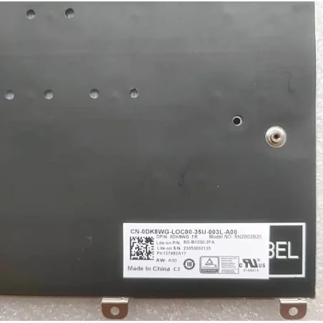 Tastiera Francese FR 0DK8WG SG-B2130-2FA SN2B02B20 PK137492A17 per Dell Latitude 9440 / 9450 (Retroilluminata)