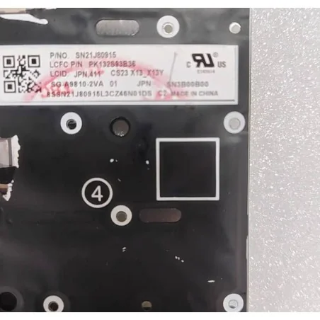 Tastiera Giapponese JP SN21J80915 SG-A9810-2VA PK132S93B36 per Lenovo ThinkPad X13 Gen 4 (Retroilluminata)