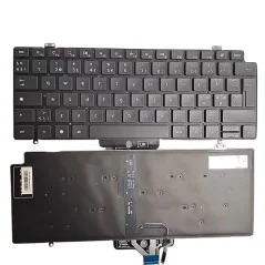 Teclado NE Nordic Sueco / Finlandés / Noruego / Danés 04Y3RY SG-A2560-79A PK132VN3B24 SN4294BL para Dell Latitude 7410 2-en-1...