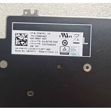 US-Englische Tastatur 0PWYP2 SG-B2700-XUA SN2007Z PK133MM3A00 für Dell Latitude 5520 / 5521
