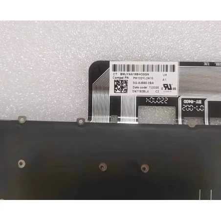 Tastiera Inglese UK SG-A4580-2BA PK132YL2A10 SN7192BL4 per HP EliteBook x360 1030 G7 / 1030 G8 (Retroilluminata)