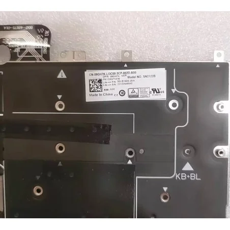 Clavier Allemand GR 09GH7K SG-B1600-2DA PK133Q71A16 pour Dell XPS 13 Plus 9315 (Rétroéclairé)