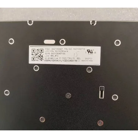 BEL French Keyboard 5N21D93729 SN21D93431 SG-B1460-2JA PK132D62A14 for Lenovo ThinkPad T16 Gen 1 / P16s Gen 1 / L15 Gen 3