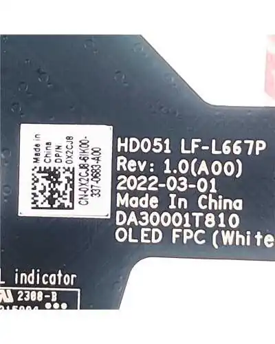 Cable flex video LVDS 0X2CJ8 LF-L667P DA30001T810 para Dell XPS 15 9520 9530 Precision 5570 €29.90