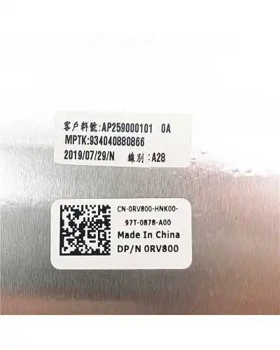Rückseitiges Bildschirmgehäuse 0RV800 AP259000101 für Dell Latitude 5580 5590 5591 Precision 3520 3530 €24.50