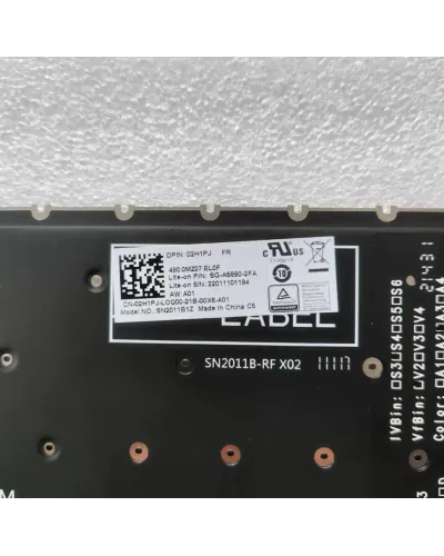 FR version keyboard 02H1PJ SN2011B1Z SG-A5890-2FA for Dell Inspiron 5510 5515 5518