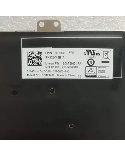 Clavier Version FR 08H0K0 PK132VN3B17 SG-A2560-2FA SN4294BL pour Dell Latitude 7410