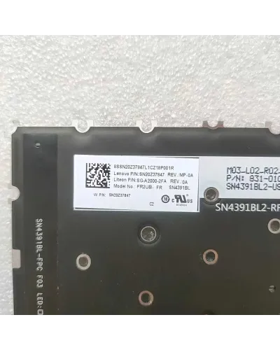 Teclado Versión FR SN20Z37847 SG-A2000-2FA para Lenovo Yoga Slim 7-13ITL05 7-13ACN05