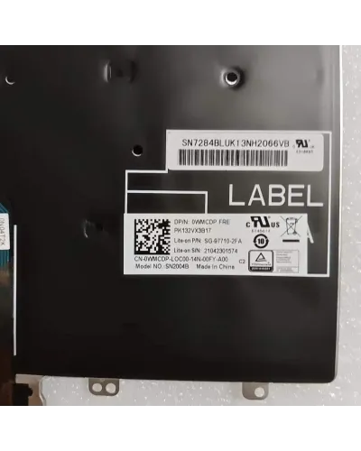 Tastiera Versione FR 0WMCDP PK132VX3B17 SG-97710-2FA SN2004B per Dell Precision 3540 3541