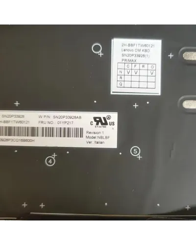 Italian version keyboard SN20P33928 01YP217 for Lenovo ThinkPad X280 X390 X395