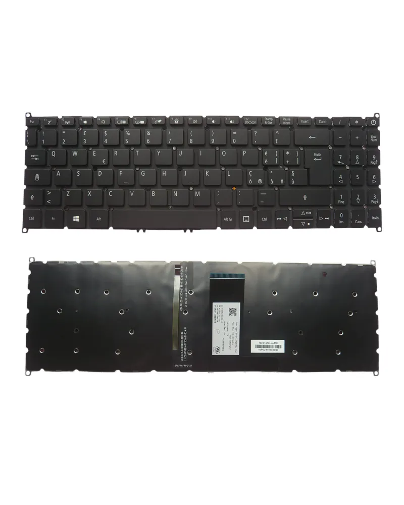 Teclado versión italiana NKI15130EG ACM16P66IO PK132CE1A15 para Acer Swift 3 SF315