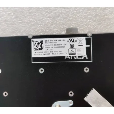 Clavier version LA espagnole 0YKRVK PK1338B3A22 SG-A5010-74A pour Dell Latitude 3120