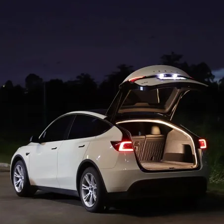 Dual-Mode LED Trunk Strip for Tesla Model Y | Warm & Cool Light Upgrade