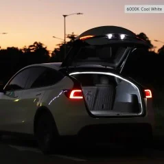 Bande LED de Coffre à Double Mode pour Tesla Model Y (2021-2024) – Blanc Chaud et Froid (3000K & 6000K)