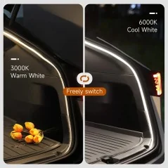 Dual-Mode LED Trunk Strip for Tesla Model Y | Warm & Cool Light Upgrade