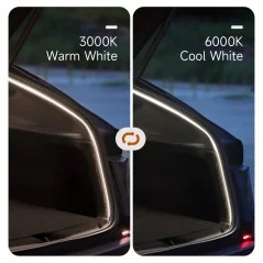 Tesla Model Y 2025+ Dual-Mode Trunk LED Strip – Warm & Cool White Lighting