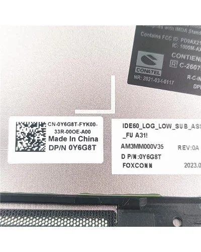Carcasa base inferior 0Y6G8T AM3MM000V35 para Dell Precision 7680 M7680 €49.20